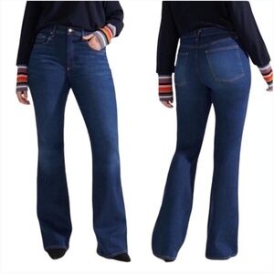 Veronica Beard Women's Blue High-Rise Flared-Leg Skinny Jeans Pants Size 31